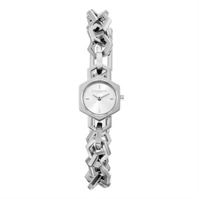 Olivia Burton 24000393 Hex Link Mini Stainless Steel Chain Bracelet Watch - W28224