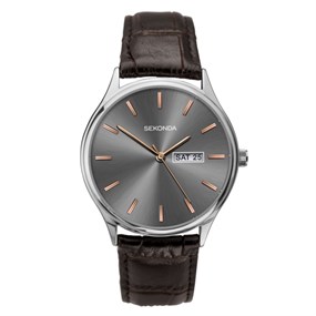 Sekonda 1685 Brown Leather Strap Watch - W31257