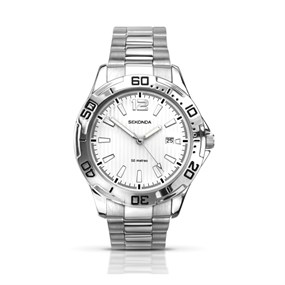 Sekonda 1169 Stainless Steel White Dial Bracelet Watch - W31315