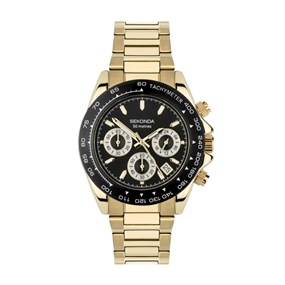 Sekonda 30203 Gold Plated Chronograph Bracelet Watch - W31392