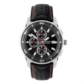 Sekonda 30206 Chronograph Black Leather Strap Watch - W31393
