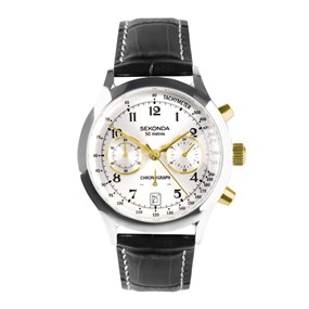 Sekonda 30235 Chronograph Black Strap Watch - W31395