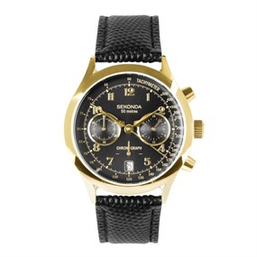 Sekonda 30237 Chronograph Black Strap Watch - W31396
