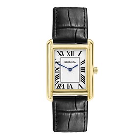 Sekonda 30270 Clement Black Leather Strap Watch - W31429