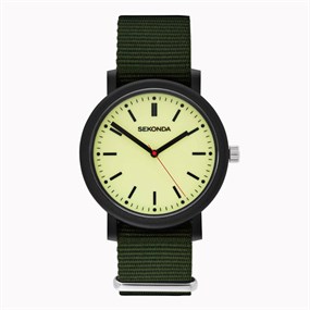 Sekonda 30340 Green Fabric Strap Watch - W31461