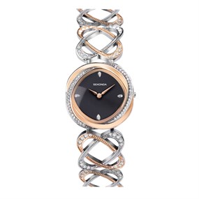 Sekonda 40508 Hidden Hearts Two Tone Stone Set Bracelet Watch - W32310