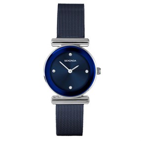 Sekonda 40583 Blue IP Mesh Bracelet Watch - W32445