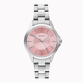 Sekonda 40748 Pink Dial Bracelet Watch - W32474