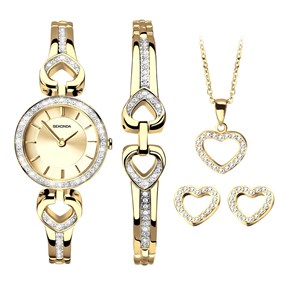 Sekonda 49103 Gift Set With Heart Necklace, Bracelet And Earrings - W32499