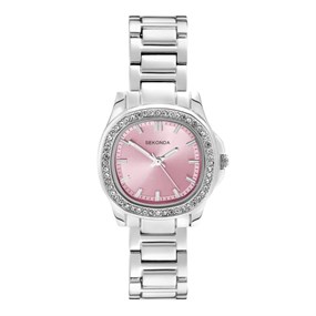 Sekonda 40724 Pink Dial Bracelet Watch - W32504