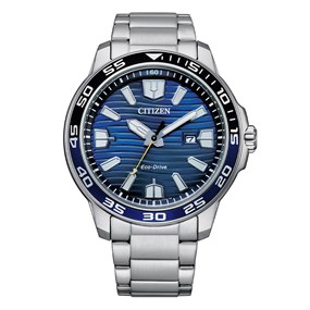 Citizen AW1525-81L Sport Eco-Drive Blue Dial Bracelet Watch - W38214