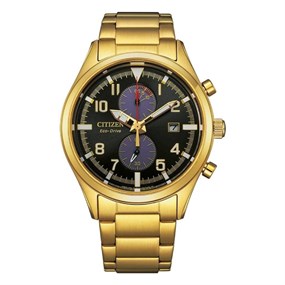 Citizen CA7022-87E Gold Plated Eco-Drive Chronograph Bracelet Watch - W38408