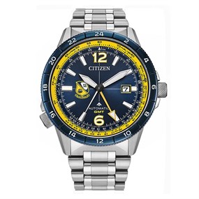 Citizen NB6044-54L  Air Auto GMT Blue Angels Bracelet Watch - W38478
