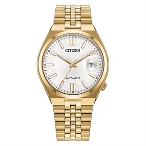 Citizen Tsuyosa NK0032-56A 60 37mm Gold Tone White Dial Bracelet Watch - W38499