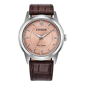 AW2110-14Z Citizen Rolan Pink Dial Brown Eco-Drive Watch - W38500