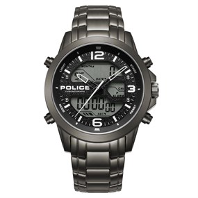 Police Rig Grey IP Digital Bracelet Watch - W44117