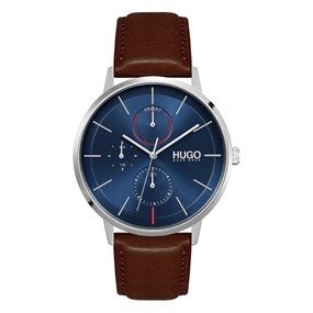HUGO 1530201 Exist Brown Leather Strap Watch - W45307