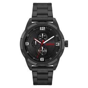 HUGO 1530279 Grip Black IP Bracelet Watch - W45356