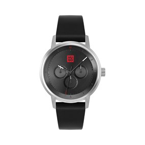 HUGO 1530263 Define Black Leather Strap Watch - W45359