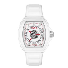 HUGO 1530435 Icon White Silicone Strap Watch - W45447