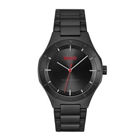 HUGO 1530450 Lit Black IP Bracelet Watch - W45455