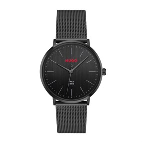 HUGO 1530474 Style Black IP Mesh Bracelet Watch - W45474