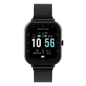 Reflex Active RA23-4076 Series 23 Black Mesh Bracelet Smartwatch - W47274