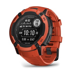 Garmin 010-02805-01 Instinct 2X Solar Flame Red GPD Smartwatch - W47384