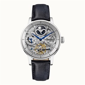 Ingersoll I07702 The Jazz Automatic Blue Leather Strap Watch - W4960