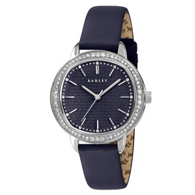 Radley RY21847 Stone Set Ink Leather Strap Watch - W51523