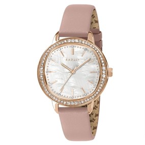 Radley RY21852 Stone Set  Pink Leather Strap Watch - W51525