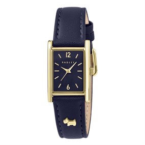 RY21900 Radley Blue Leather Strap Gold Coloured Case Watch - W51538