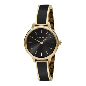 Radley RY4716 Gold Tone Black Bangle/Bracelet Watch - W51618