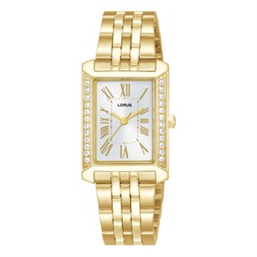 Lorus RG238YX9 Gold Tone Stone Set Bracelet Watch - W58226