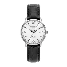 Roamer 958844 41 14 05 Valais Black Leather Strap Watch - W60297