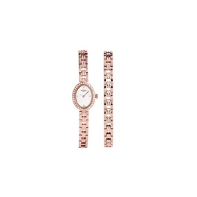 Rotary LB02769/BR/41S Rose Gold Plated Watch And Bracelet Gift Set - W64109