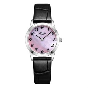 Rotary LS00395/07 Stainless Steel Black Leather Strap Watch - W64137