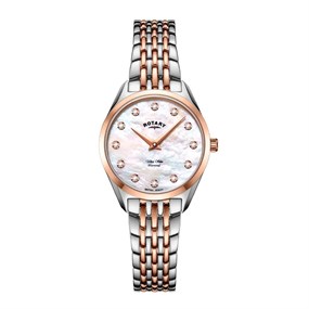 Rotary LB08012/41/D Ultra Slim Two Tone Bracelet Watch - W6498