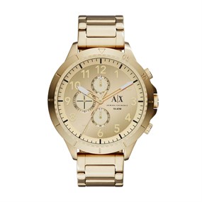 Armani Exchange AX1752 Gold Plated Chronograph Bracelet Watch - W6505