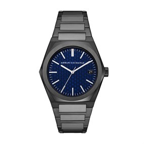 Armani Exchange AX2811 Blue Dial Grey IP Bracelet Watch - W65296