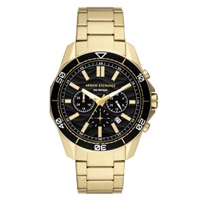 Armani Exchange AX1958 Chronograph Gold Plated Bracelet Watch - W65426