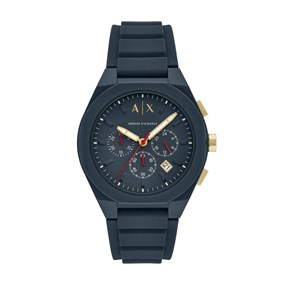 Armani Exchange AX4168 Rafael Chronograph Blue Silicone Strap Watch - W65486