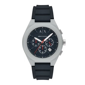 Armani Exchange AX4172  Chronograph Black Silicone Strap Watch - W65509