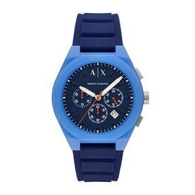 Armani Exchange AX4170 Chronograph Blue Silicone Strap Watch - W65510