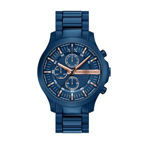 Armani Exchange AX2468 Hampton Chronograph Blue IP Bracelet Watch - W65560