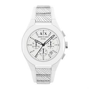Armani Exchange AX4175 Sync Sketch White Strap Watch - W65561