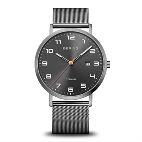 BERING 18640-377 Titanium Mesh Bracelet Watch - W74282