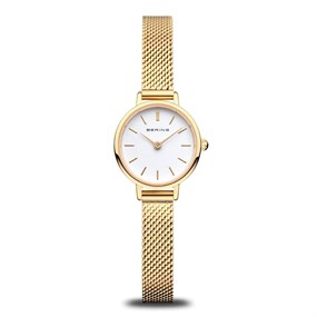 BERING 11022-334 Gold Tone Mesh Bracelet Watch - W74285