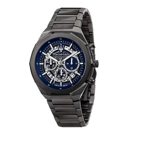 Maserati R8873642012 Stile Chronograph Gun Metal IP Bracelet Watch - W81249