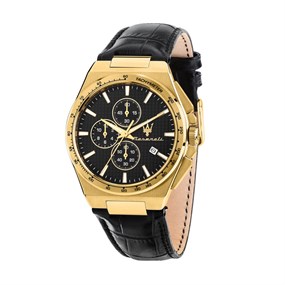 Maserati R8871653001 Velocita Slim Chronograph Black Strap Watch - W81302